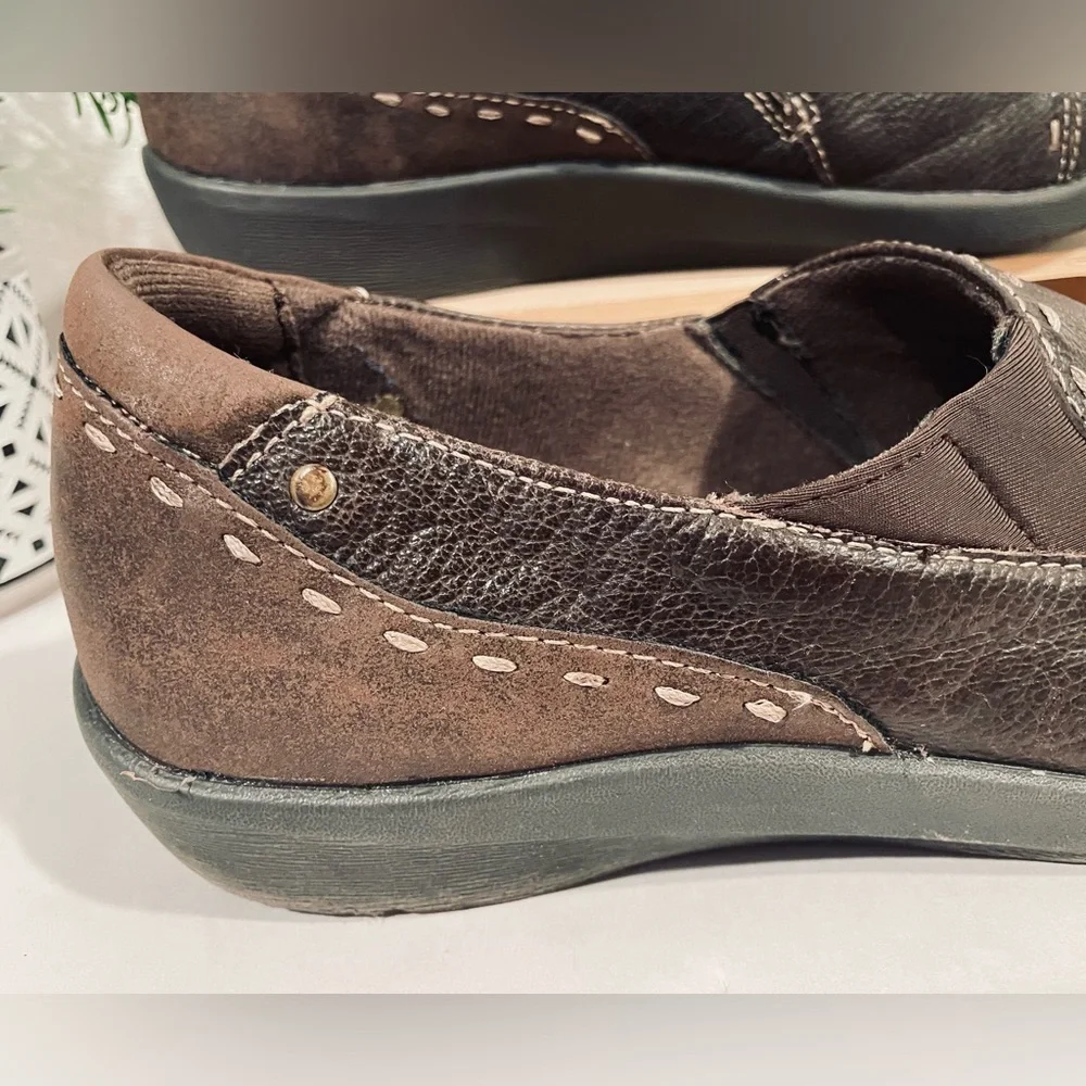 Earth Origins “Leona” Brown Leather Flats with Cushioned Insole | VGUC Sz 12